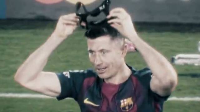 莱万双响助巴萨7-2大胜纽卡